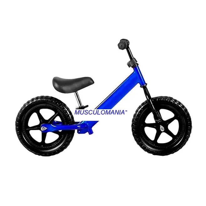 Bicicleta de metal sin pedales niños azul